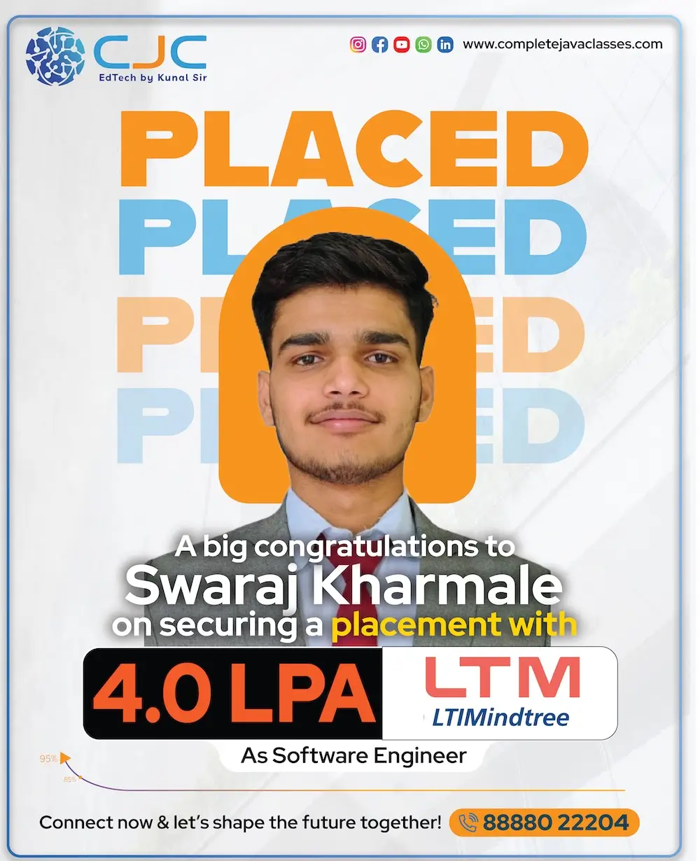 Swaraj Vinod Kharmale - student placement